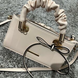 Aldo Women's Cream Top-Handle Crossbody Bag with Scrunch Handle
